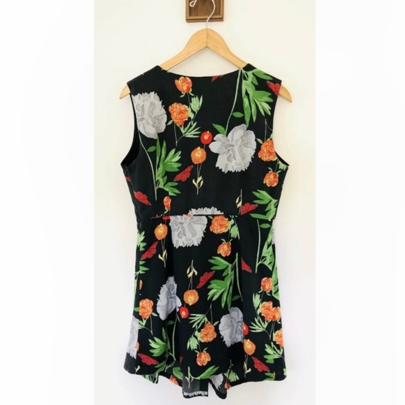 Floral Butterfly Wrap Mini Dress - Picture 3 of 8